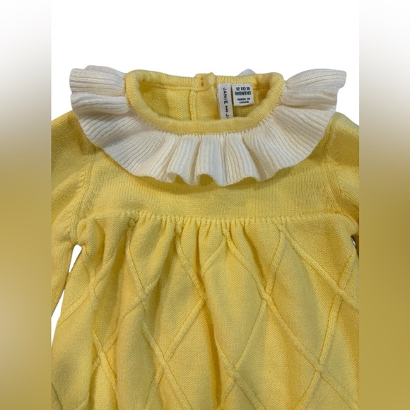 Baby Cable Knit Ruffle Collar Romper 12-18m - Picture 2 of 6
